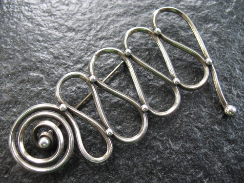 Brosche silber 925 handarbeit - 925,