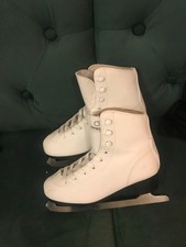 Schlittschuhe Oxelo Mädchen/Damen Weiß Leder UK3