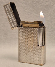 S.T. Dupont Paris Feuerzeug – silberfarben – voll funktionsfähig – Gravur G.F.