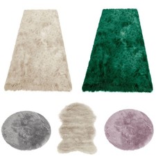 Teppich Hochflor Shaggy weich Kunstfell flauschig Fellteppich Kuschelteppich