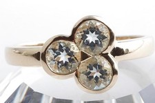 Ring mit 3 Blau Topas in aus