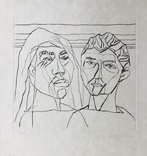 Eduard Bargheer Radierung Der Gast signiert