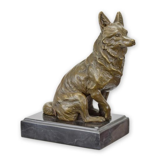 Bronzefigur fuchs bronze - a,