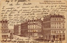 CPA LYON - Quariter grolée - Postamt Telegraph Telefon (367958)