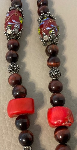 Vintage kette koralle - kette, mit