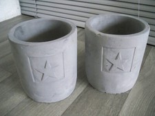 Beton Deko-Übertopf-Set