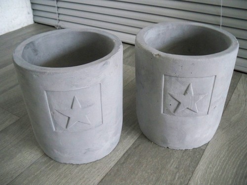 Beton deko übertopf - beton, deko-Übertopf-set