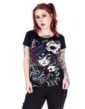 Cupcake Cult T-Shirt Cat Demon Katze Katzen Schädel Hexe Dämon