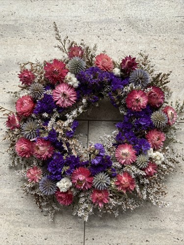 Deko kranz mit trockenblumen - deko,