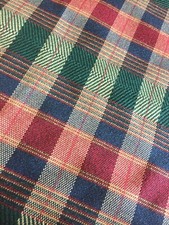 247  Polsterstoff Möbelstoff fester steifer Webstoff kariert Reststück 260 cm