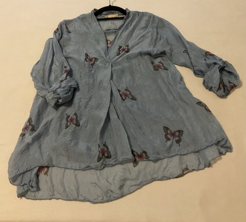 Damen seide tunika bluse - seide,