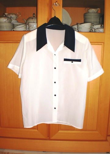 Bluse kurzarm business uniform - bluse,