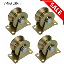 4x Hochlast Torrolle V-Nut Laufrolle Schiebetor Rolltür Rolltor Hohlkehle Schieb
