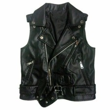 Damen kunstleder weste mantel - damen,