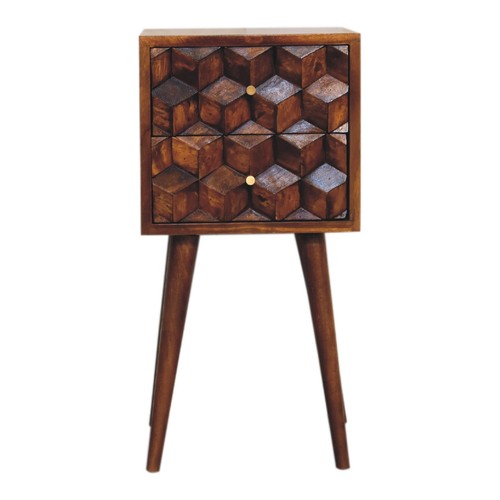 Nachttisch mangoholz massiv - nachttisch,