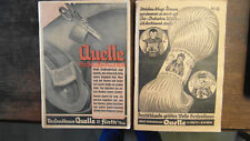 2 x QUELLE Musterkataloge für Stoff und Wolle ca.1938