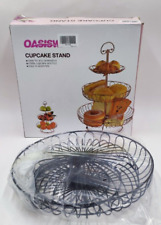 ‎Obstkorb 30 x 45 cm Schwarz Metall 3-stöckig Draht Aufbewahrungsregal Azatemgo 