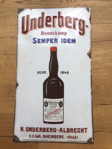 Emailschild underberg 58cm - 58cm, x