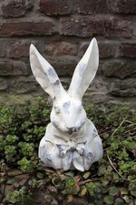 Dekofigur Büste Hase Skulptur Tischdeko Shabby Vintage Nostalgie Ostern