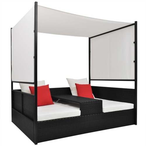 Sonnenliege poly rattan - sonnenliege,