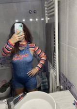 Kostüm Chucky Puppe Gr.38 Kleid für Karneval, Fasching