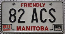Manitoba Nummernschild Kanada Auto Kennzeichen Schild License Plate Canada , ACS