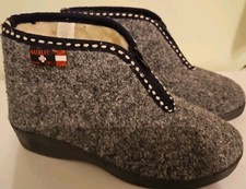 Hohe Warme HAUSSCHUHE, Nadelholz, Schurwolle GR. 39