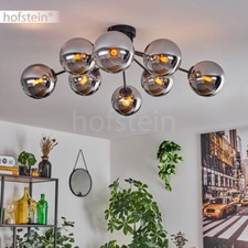 Moderne Schlaf Wohn Zimmer Raum Leuchte 8-flammige Decken Lampe Glas Chromfarben