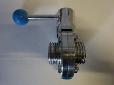 Scheibenventil Klappventil DN 20 G - G Milchgewinde Edelstahl 1.4301 M+S