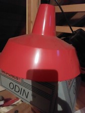 Nur staubig Orginal Hexenhut LAMPE  knall ROT RETRO 70ER  EAMES VITRA