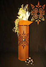 8-Eck Säule Maya Sonne Edelrost  Rost Metall Gartendeko neu 