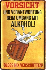 Blechschild 20x30 Vorsicht bei