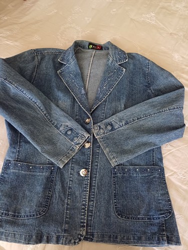 Damen jeansblazer mittelblau - damen,
