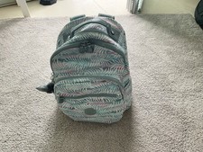 Kipling Rucksack Seoul, Größe L, 44 X 35 x 21 cm, Weiß /Pink/Türkis,selten ben.