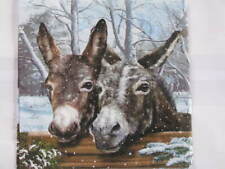 3 lose Servietten süße Esel schauen übern Zaun, See You