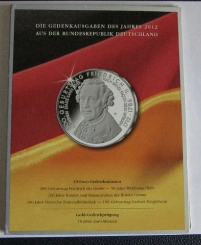 Euro gedenkmünzen set 2012 - 10,