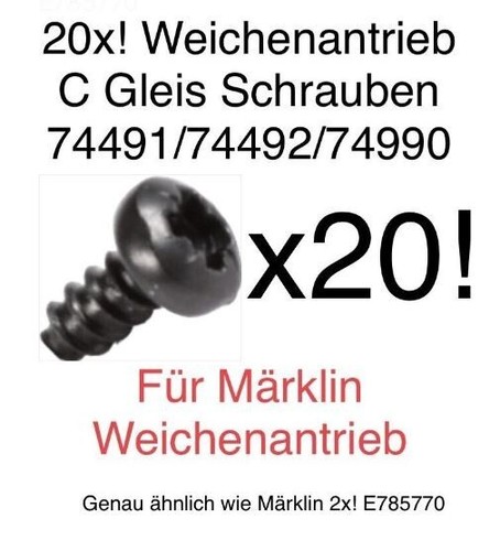 Weichenantrieb schrauben - 20,