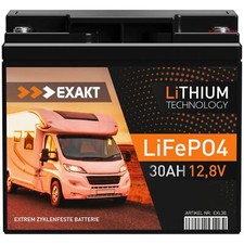 LiFePO4 30Ah 12V Akku EXAKT Lithium Batterie BMS ers. 20Ah 22A 24Ah 25Ah 26Ah