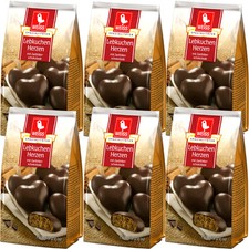 Weiss 6x 150g Lebkuchen Herzen