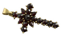 Kreuz Gold 14 K Granat