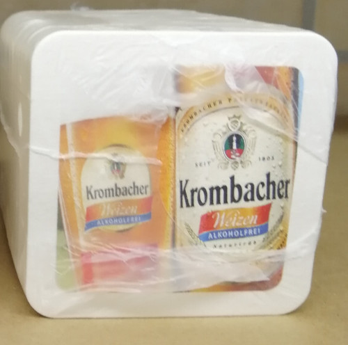 Bierdeckel krombacher weizen - bierdeckel,