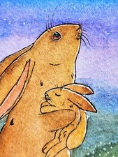 Hasenfamilie Hase Gemälde