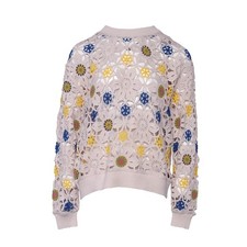 Desigual Beige Häkelpullover