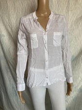 Bluse weiß, langarm, Taschen