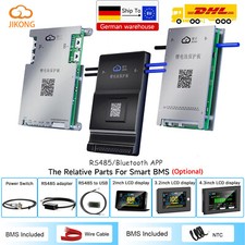 JK 4S-24S 40A-300A Li-ion LiFePo4 Akku Smart BMS w/Active Balancer BT/RS485/LCD