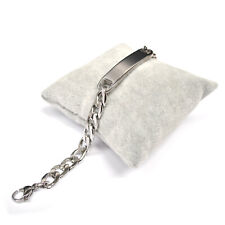 Edelstahl Glieder Armband Silber Herrenarmband Partner Namensarmband Gravur