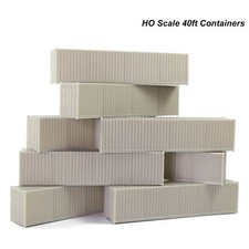 9Stk. 40ft Container Versand Güterwagen Spur H0 Unbemahlt Modelleisenbahn Wagen