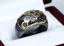 585 Gold/ 950 Silber - vintage Designer Ring - Handarbeit/ Goldschmiedearbeit