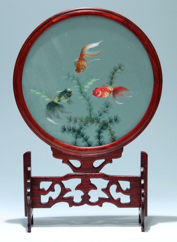 Seidenschirm stellschirm mit - seidenschirm,,