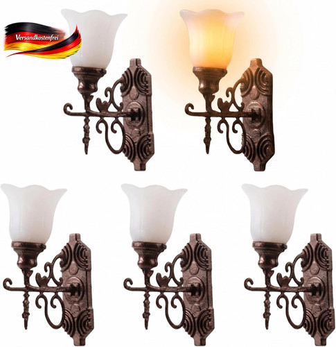 Miniatur wandlampen 5er set - miniatur,